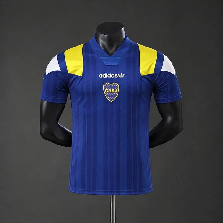 CAMISA BOCA JUNIORS 26/27 EQT RETRÔ, Azul escura, Versão Jogador Slim Fit 1