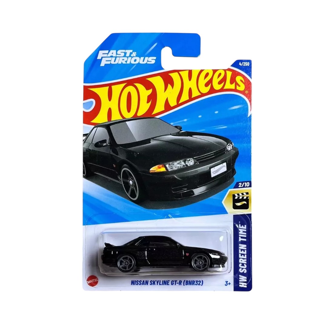 Nissan skyline GT-R bnr32 negro hot wheels 2025