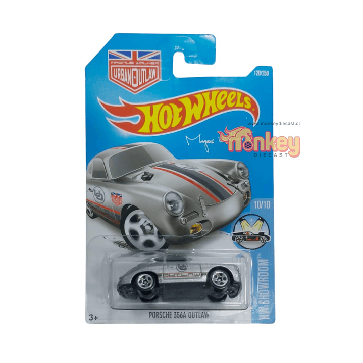 Porsche 356A outlaw- hot wheels 2014b- gris 1