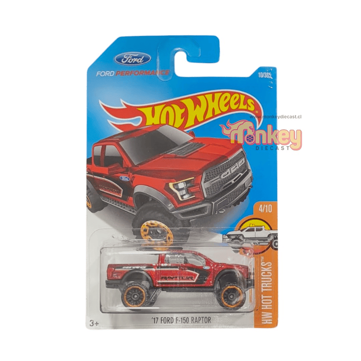 17 Ford F-150 Raptor roja - hot wheels 2016 1