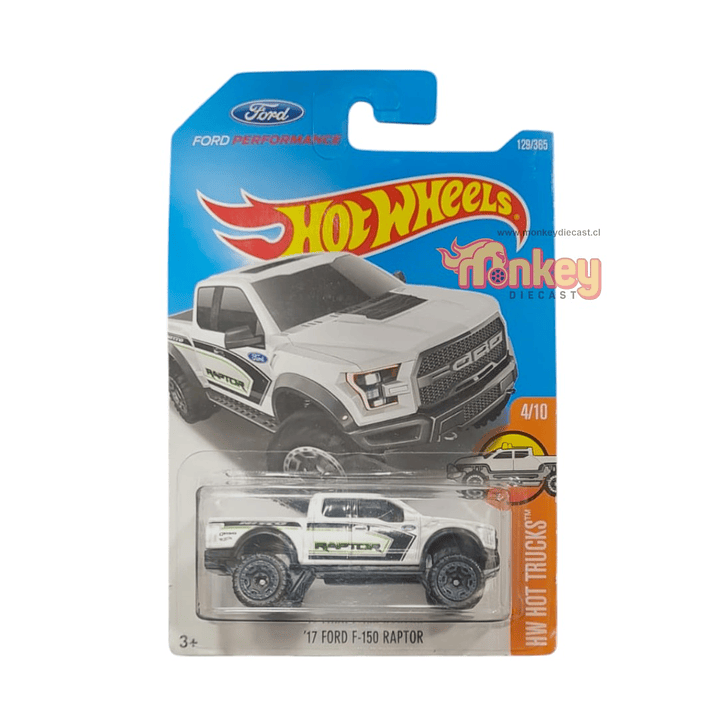 17 Ford F-150 Raptor blanca - hot wheels 2016 1