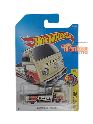Volkswagen T2 Pickup crema - hot wheels 2016