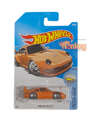 porsche 993 GT2 naranjo - hot wheels 2017