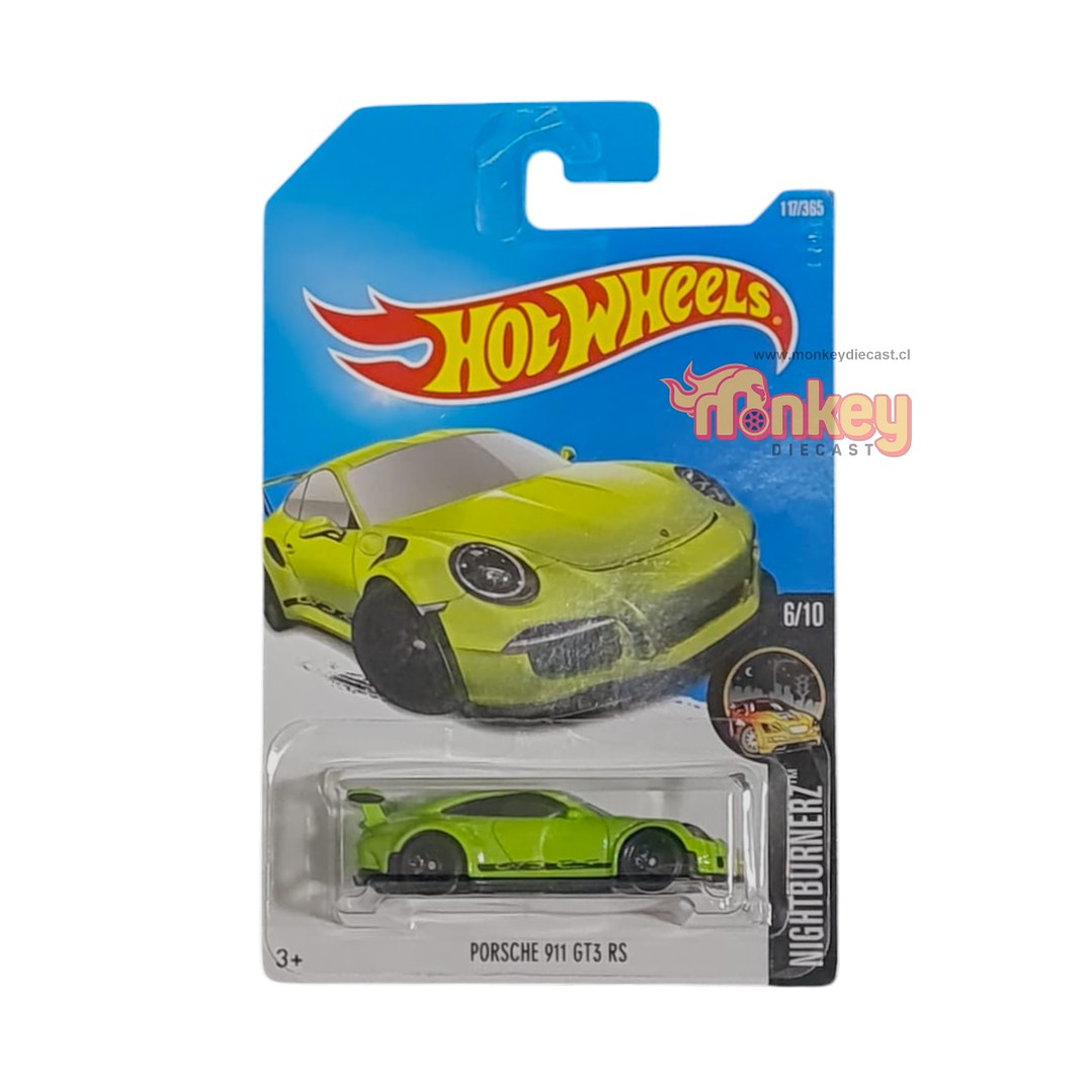 porsche 911 gt3 rs verde - hot wheels 2016 1