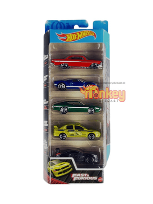 Pack 5 hot wheels  Rapido y furiosos - 2021