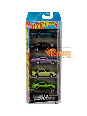 Hot Wheels pack5 Rapido y furiosos - 2025