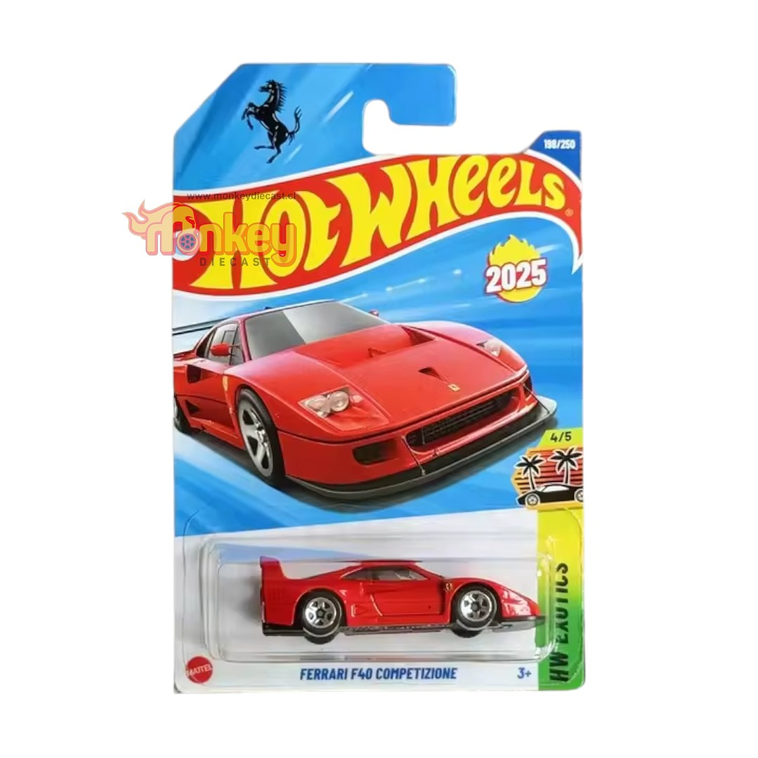 ferrari f40 competizione rojo - hot wheels 2025 1
