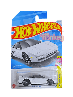 90 Acura NSX blanco - Hot Wheels 2024 (Detalles Carton)