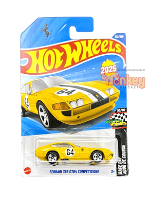 ferrari 365 GTB4 competizione amarillo - hot wheels 2025 b