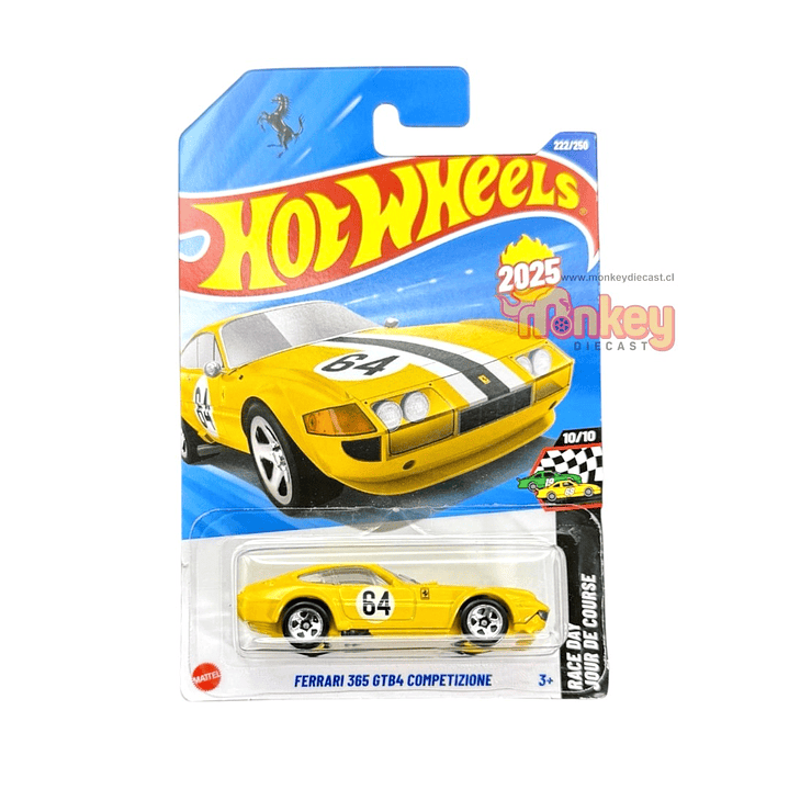 ferrari 365 GTB4 competizione amarillo - hot wheels 2025 b 1