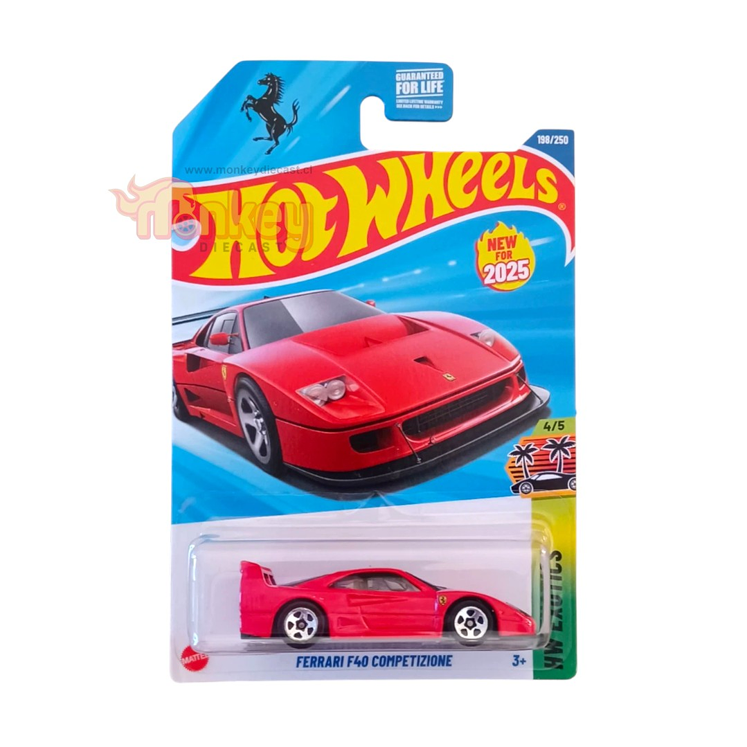 ferrari f40 competizione rojo - hot wheels 2025 rojo U.S.A 1