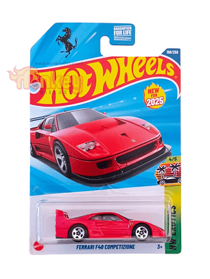ferrari f40 competizione rojo - hot wheels 2025 rojo U.S.A