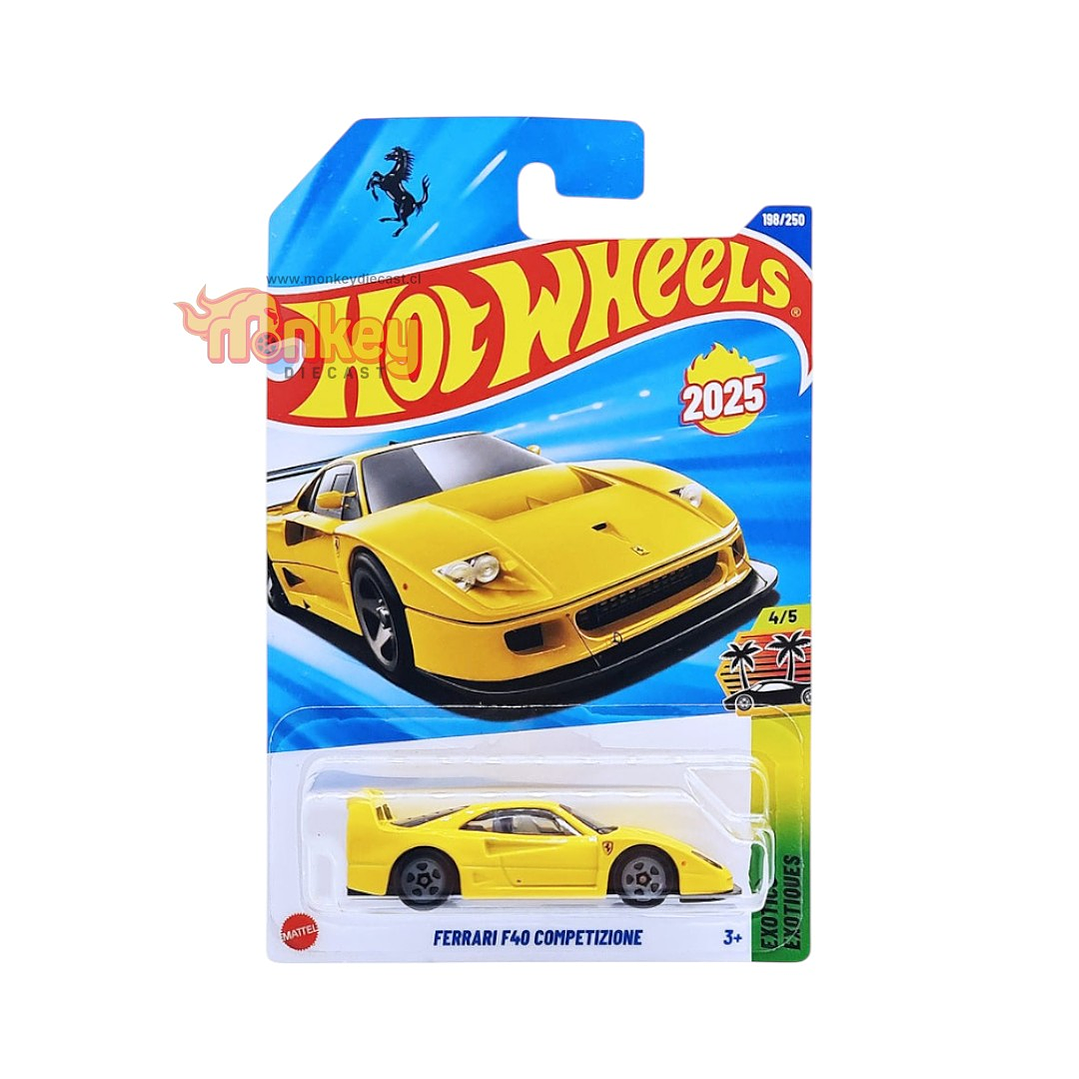 ferrari f40 competizione amarillo - hot wheels 2025 amarillo 2 1
