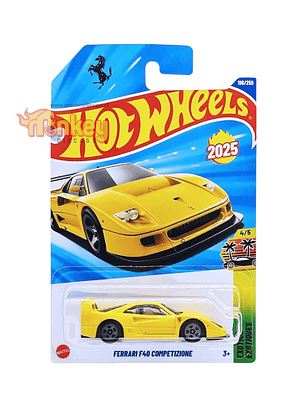 ferrari f40 competizione amarillo - hot wheels 2025 amarillo 2