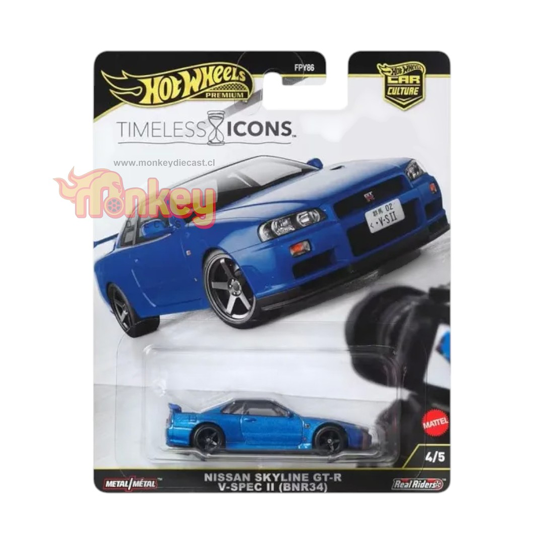 Nissan Skyline R34 GTR V Spec II - hot wheels timeless icons 1