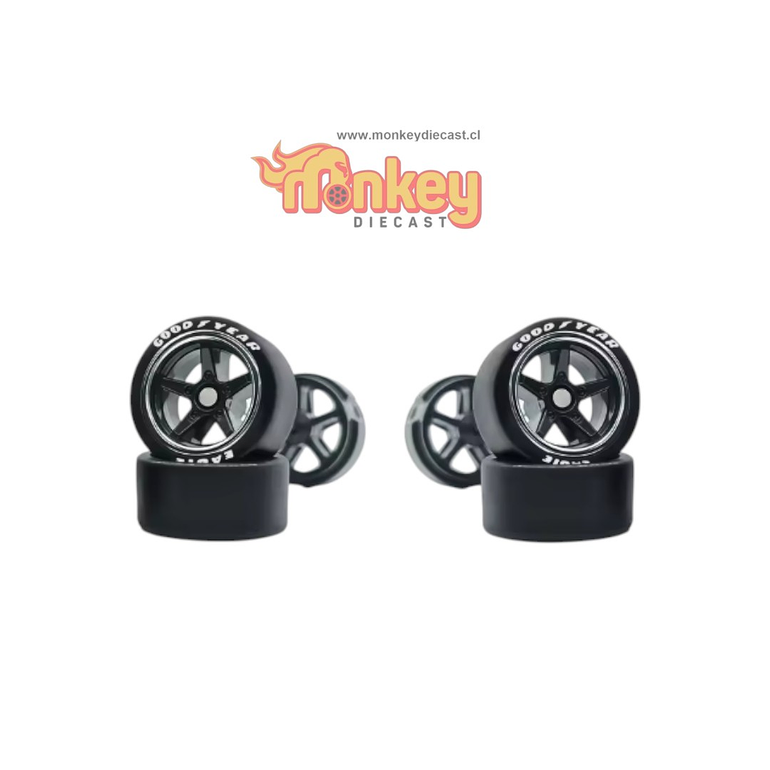 11.2 mm estrella 5p negro aro cromado + sponsor 1