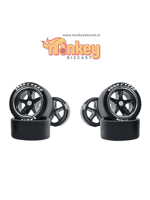 11.2 mm estrella 5p negro aro cromado + sponsor