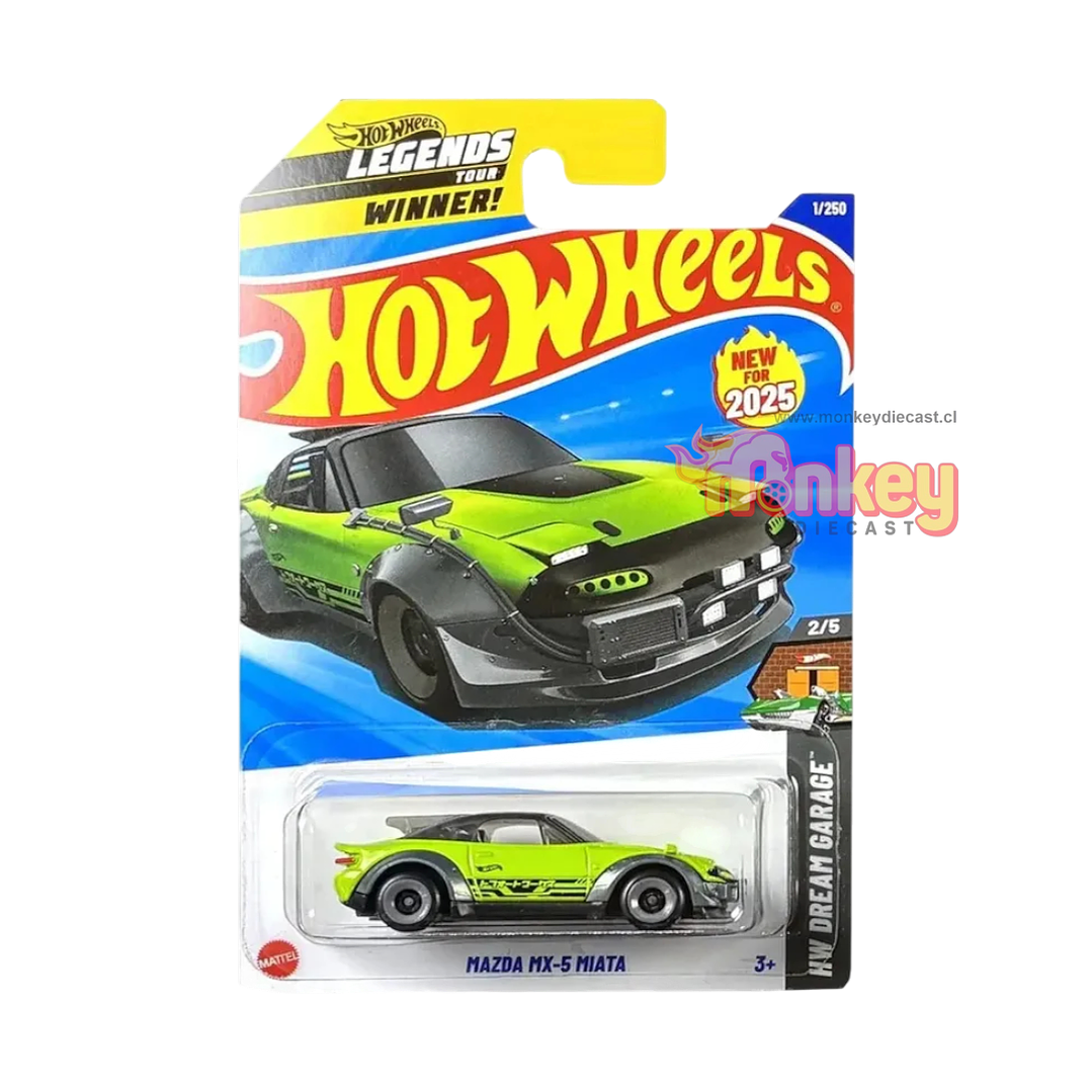 Mazda MX-5 Miata Hot Wheels 2025 color verde 1