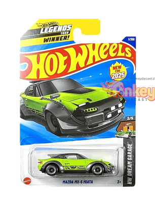 Mazda MX-5 Miata Hot Wheels 2025 color verde