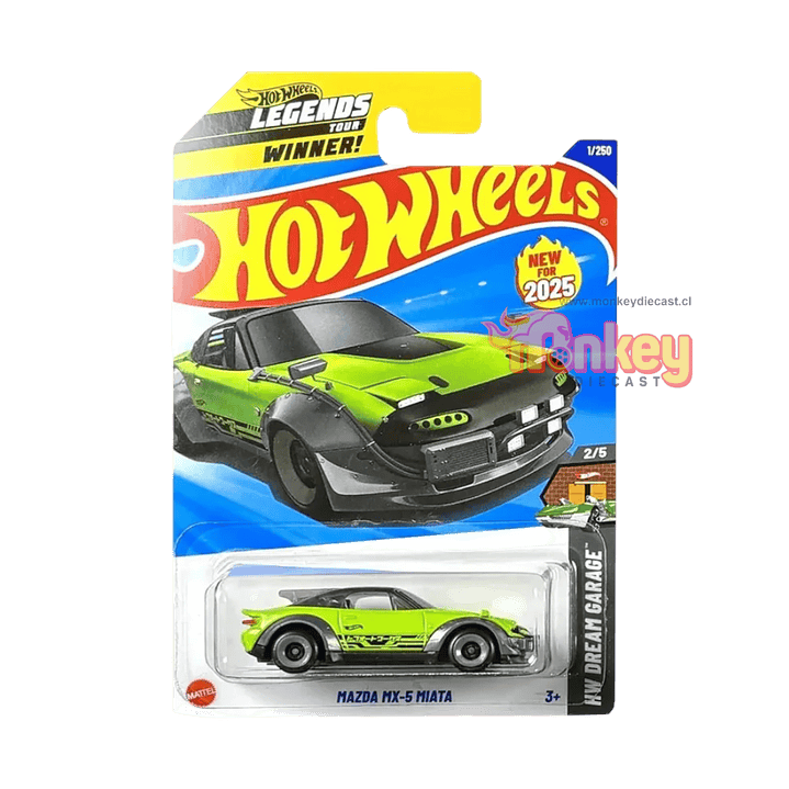 Mazda MX-5 Miata Hot Wheels 2025 color verde 1