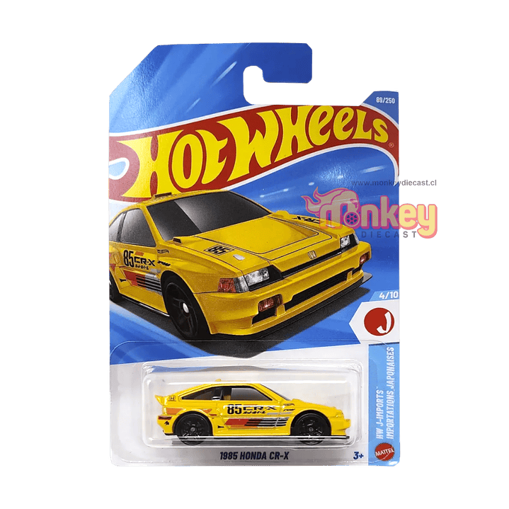 1985 Honda CR-X - hot wheels 2026 color amarillo 1