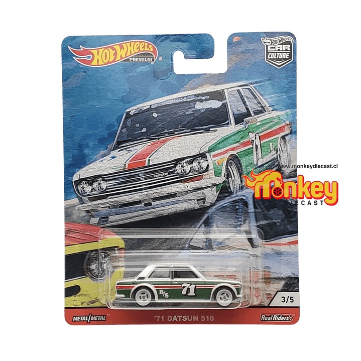 71 datsun 510 - hot wheels premium 2020 1