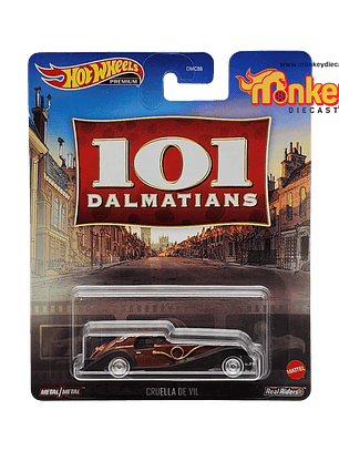 cruella de vil - hot wheels premium 2021 - burbuja pegada