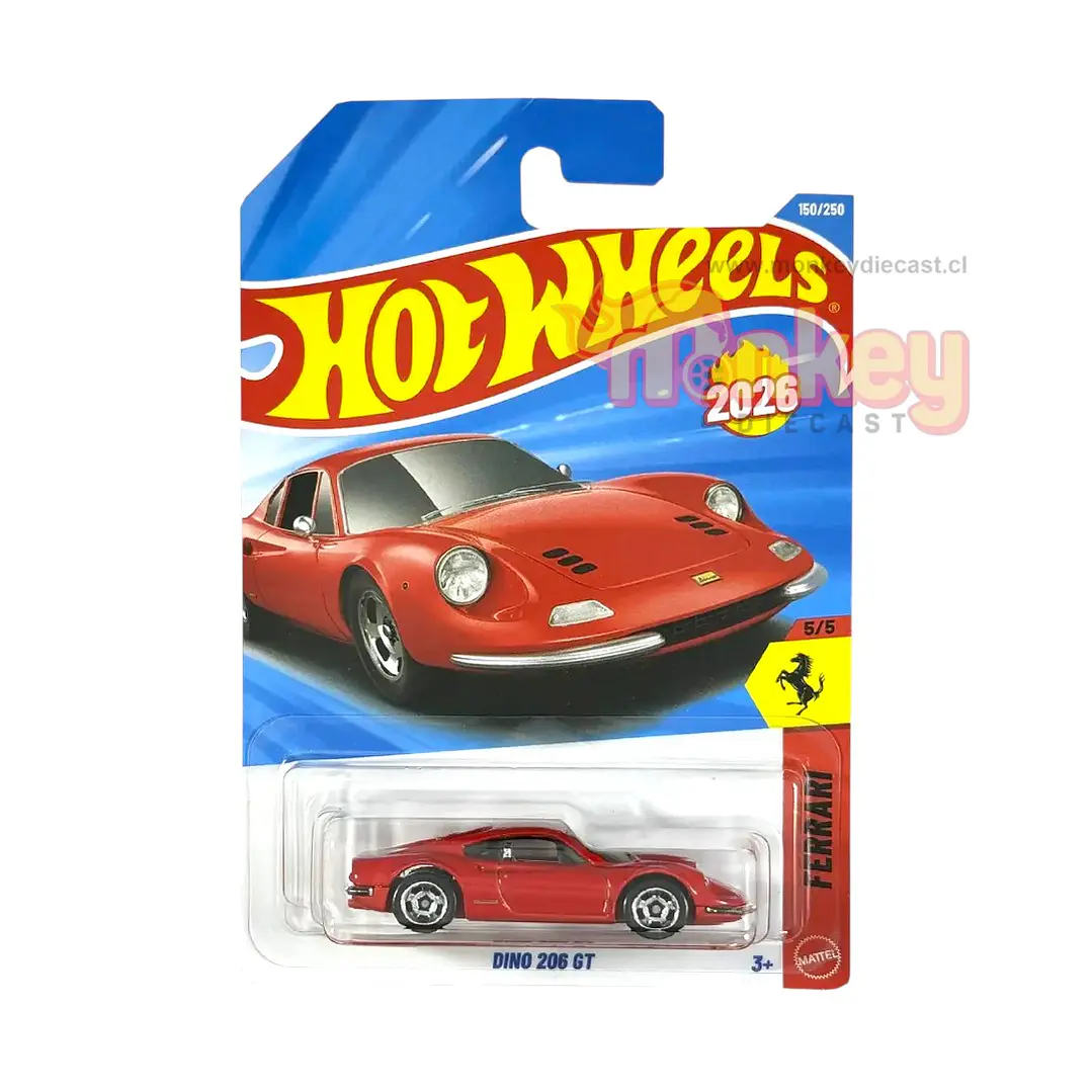 hot wheels Ferrari dino 206 gt  2026 1
