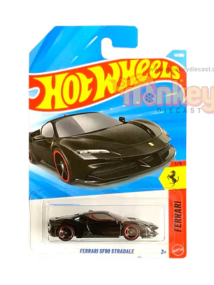 hot wheels Ferrari sf90 Stradale negro  2026