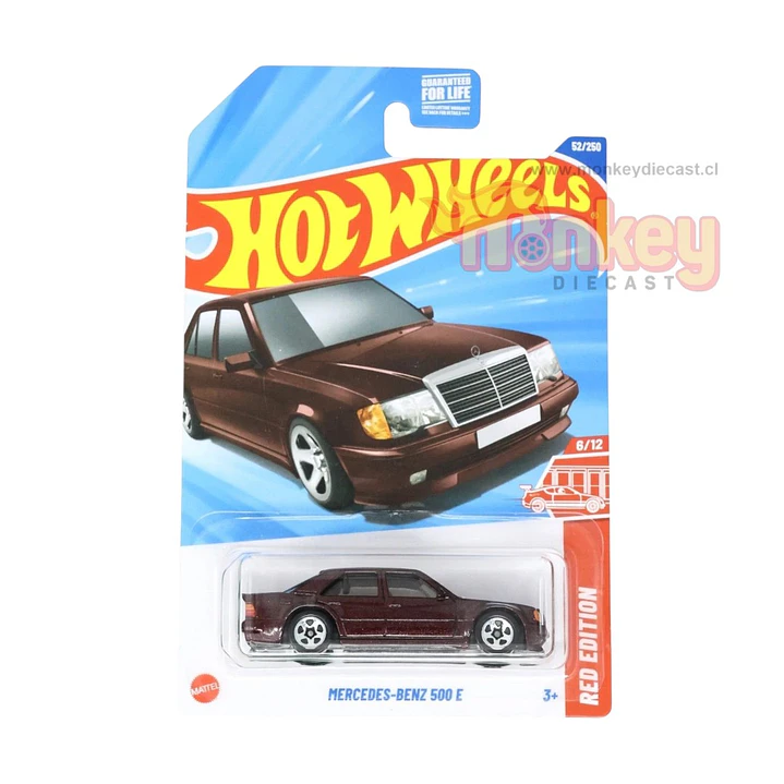 Mercedes Benz 500 E  Red Edition hot wheels 2025 (Carton Detalles) 1