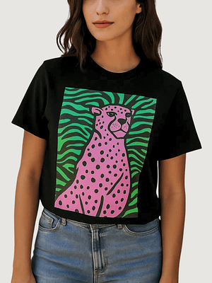 Camiseta Leopardo rosado