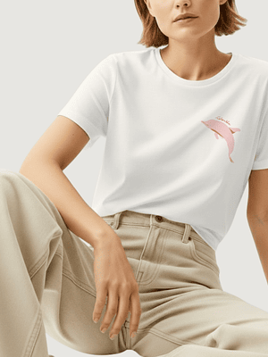 Camiseta Delfín rosado