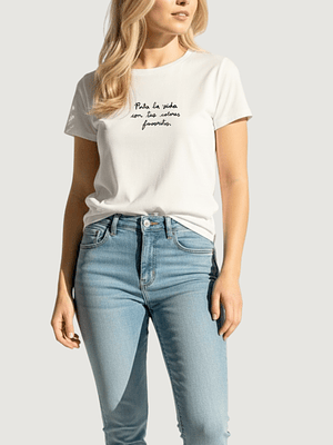 Camiseta Pinta la vida con tus colores favoritos