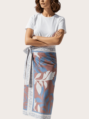 Falda Pareo Hojas Naturales