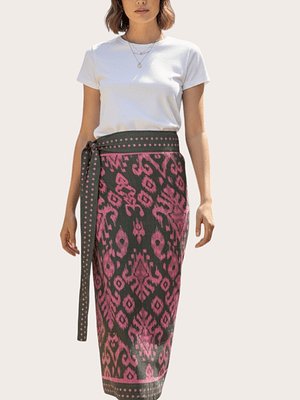 Falda Pareo Ikat Verde