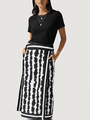 Falda Pareo Shibori Negro