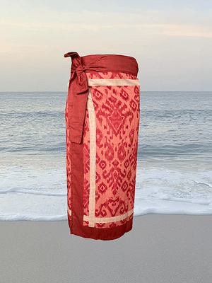 Falda Pareo Ikat Terracota