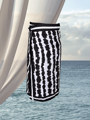 Falda Pareo Shibori Negro