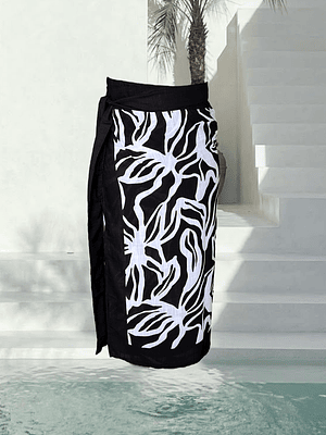 Falda Pareo Flor Abstracta