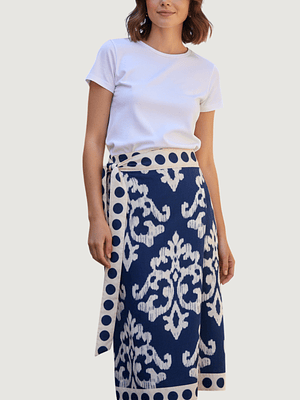 Falda Pareo Damask Azul