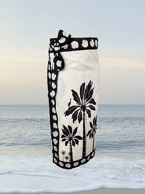 Falda Pareo Palmas y Conchas