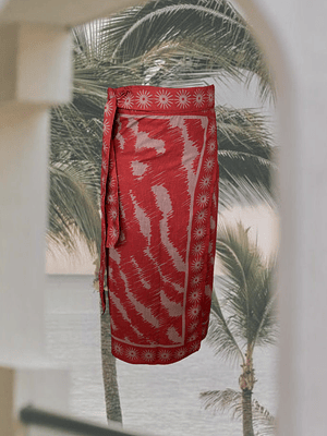 Falda Pareo Zebra Café