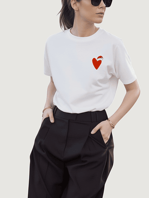 Camiseta Corazón Rojo Navidad 