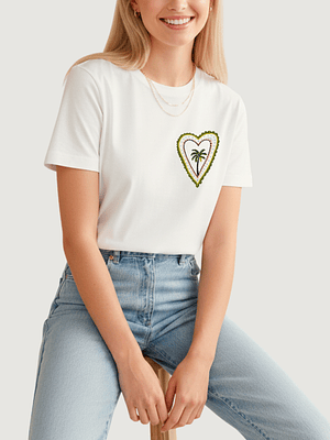 Camiseta Corazón tropical