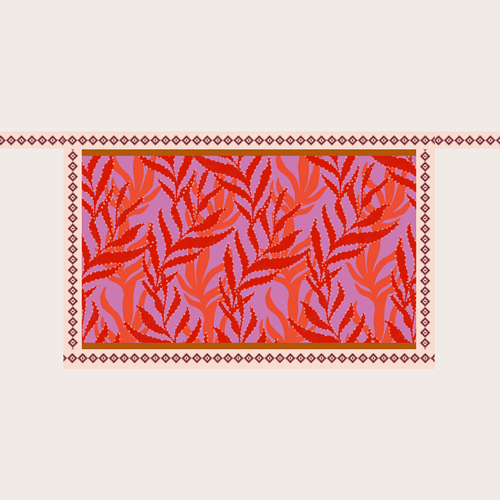 Falda Pareo Hojas Punteadas Lila 3