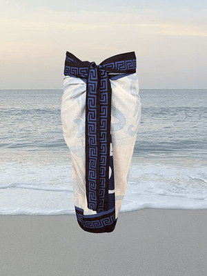 Falda Pareo Arabescos Azules