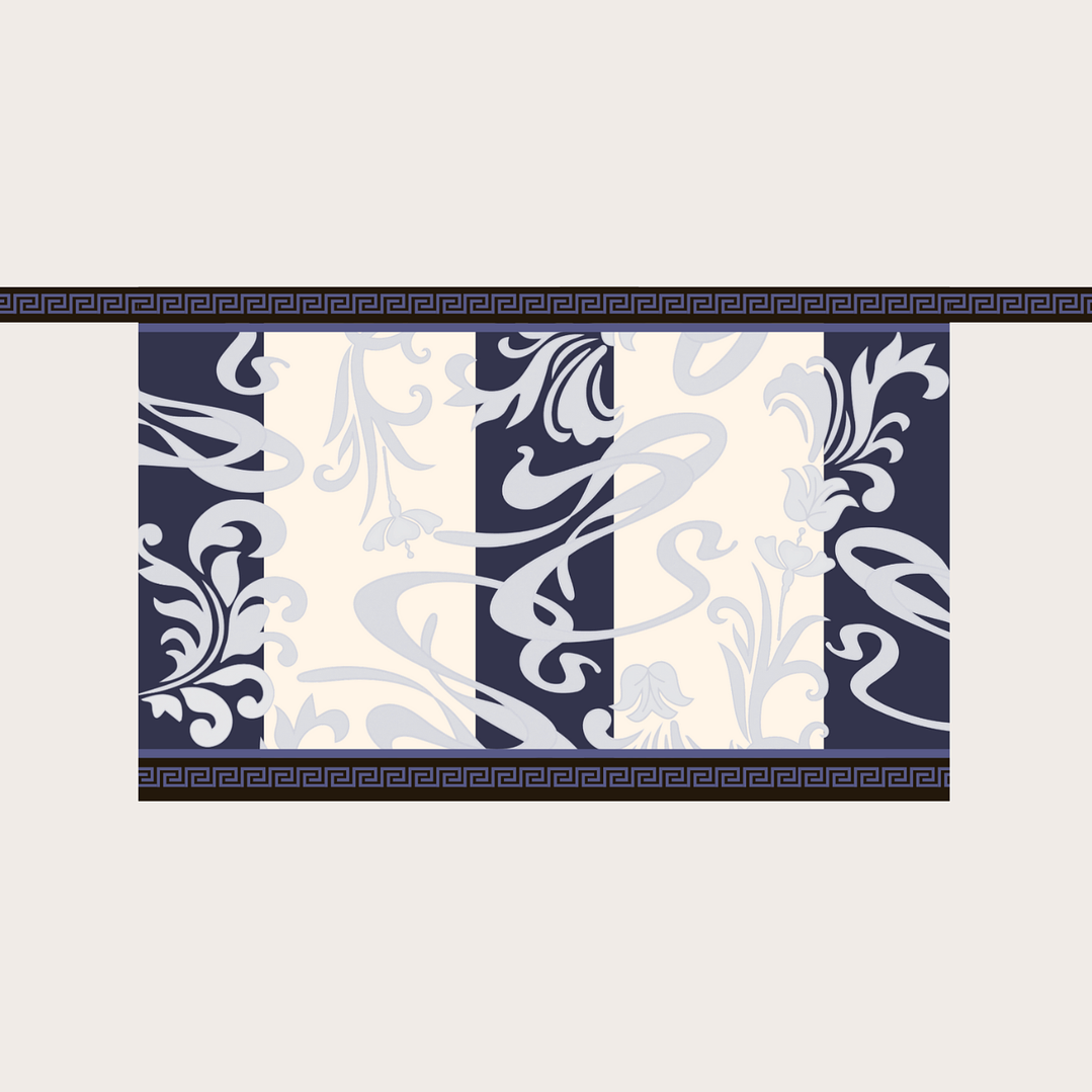 Falda Pareo Arabescos Azules 3