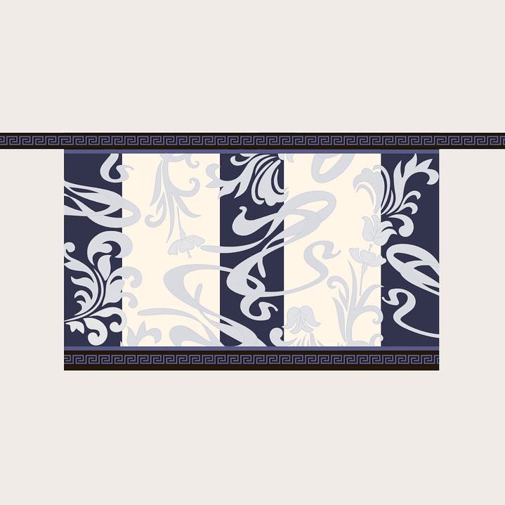 Falda Pareo Arabescos Azules 3