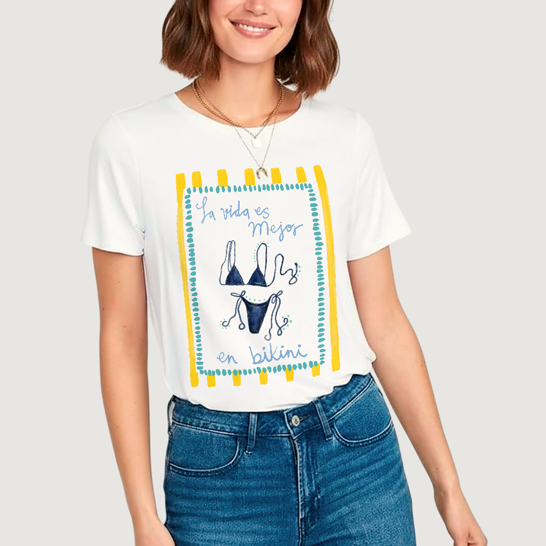 Camiseta La vida es mejor en bikini 1