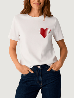 Camiseta Corazón a Rayas